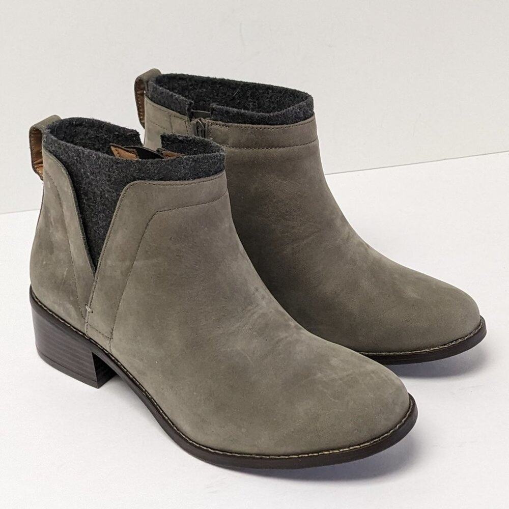 Vionic Joslyn Ankle Booties, Green/Grey, Women's 7 M